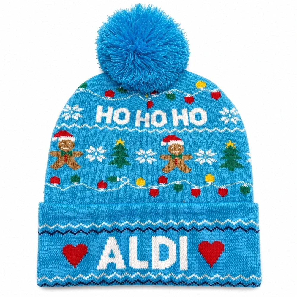 Aldi Gear Christmas Beanie Winter Knit Hat Limited Holiday Edition 2024 One Size